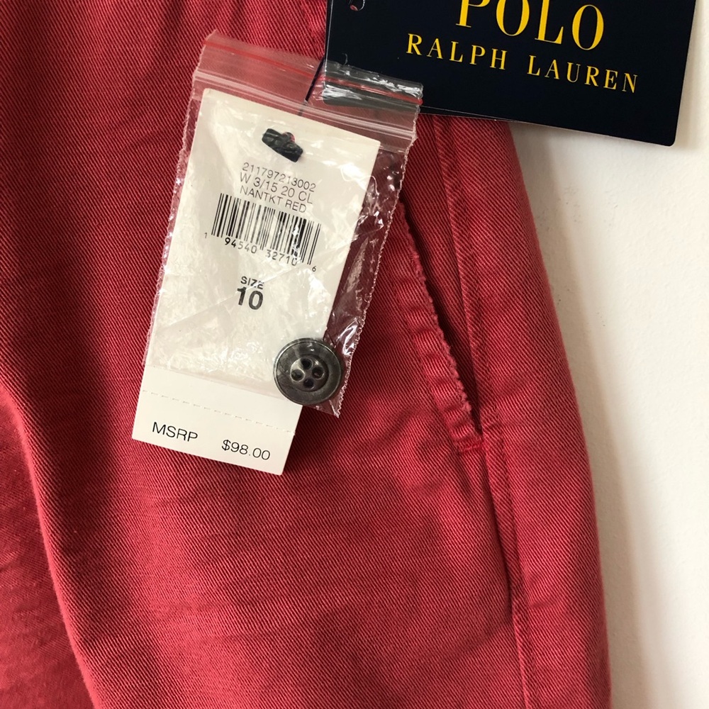 NWT Polo Ralph Lauren denim shorts in deep rose - Picture 3 of 5